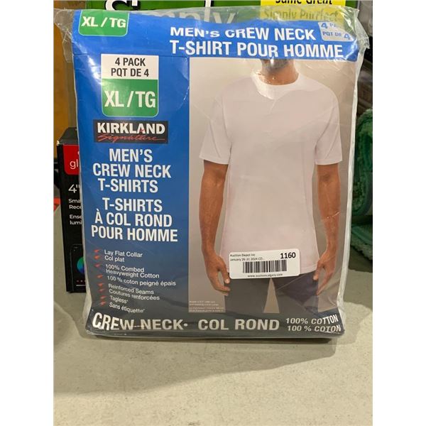 Kirkland Signature 4 pack Men's Crew Neck T-Shirts