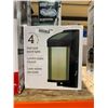 Image 1 : Solar Post Accent Lights Black Finish 4 Pack