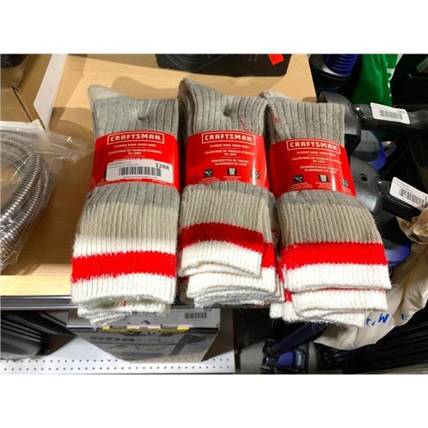Craftsman 3pack  Wool Work Socks  x 3