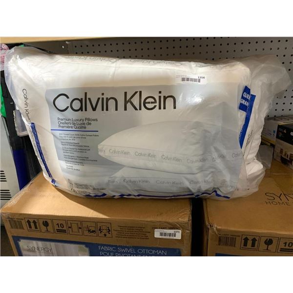 Lot of 2 Calvin Klein Standard Queen Size Pillows