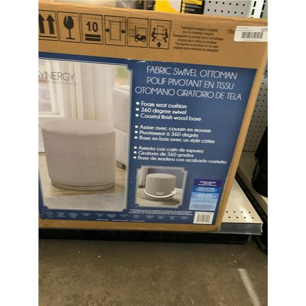 Synergy Home Furnishings Fabric Swivel Ottoman