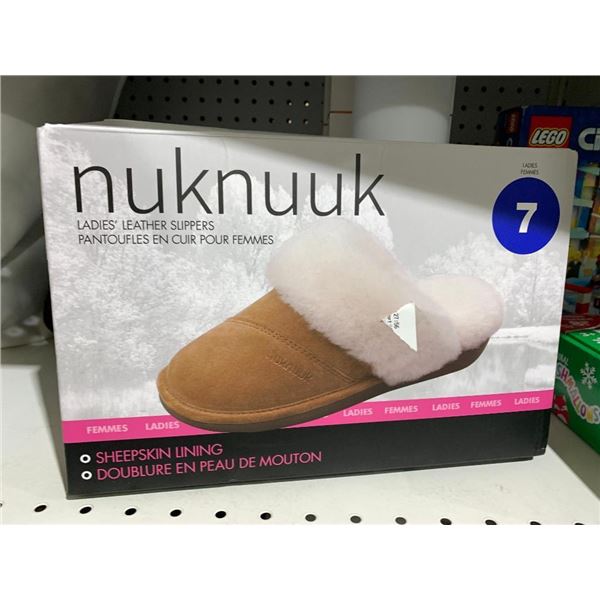 nuknuk Ladies Leather Slippers Size 7