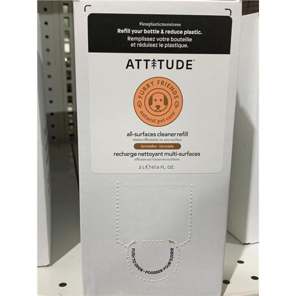 Attitude Furry Friendly Natural Pet Care Lavender All-Surface Cleaner Refill 2L
