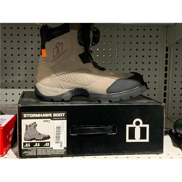Stormhawk Grey Motorcycle Boots Size 9.5 Mens NEW
