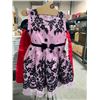 Image 1 : Girls Pink Lace Dress