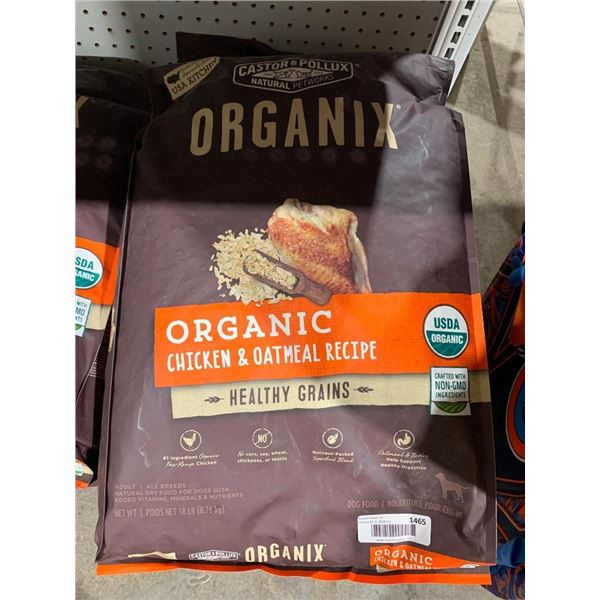 Castor & Pollux Organix adult dog food, chicken and oatmeal flavour, 18lb