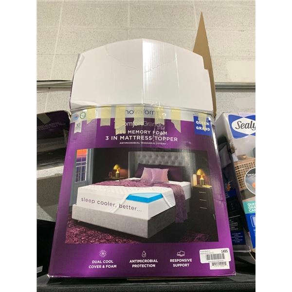 Novaform gel memory foam queen size matress topper