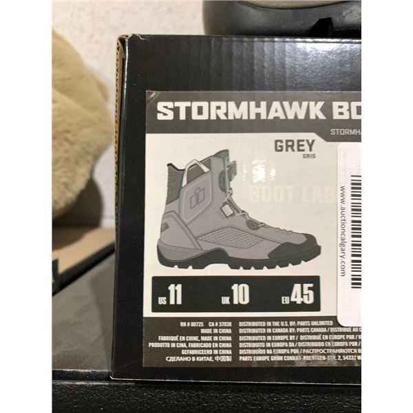 iCon storm hawk grey winter boots mens size 11