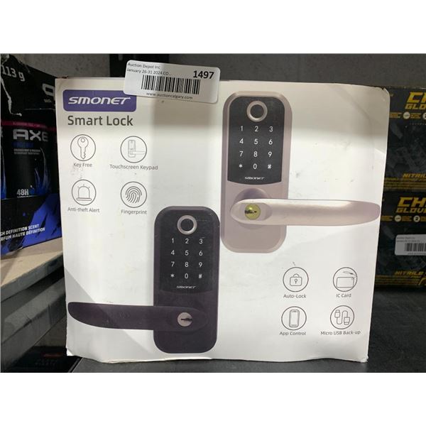 Smonet smart lock keyless entry door lock, silver colour