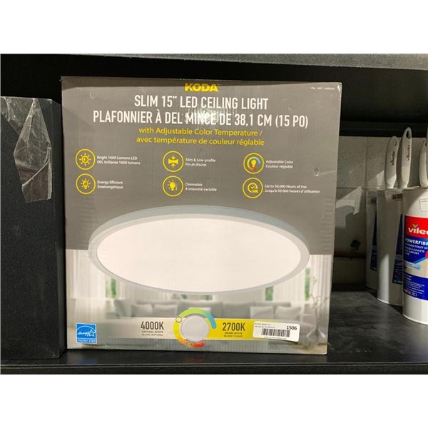 Koda slim 15" LED celing light