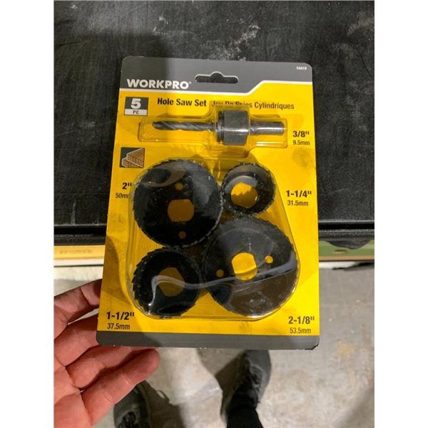 Workpro 5 piece hole saw set
