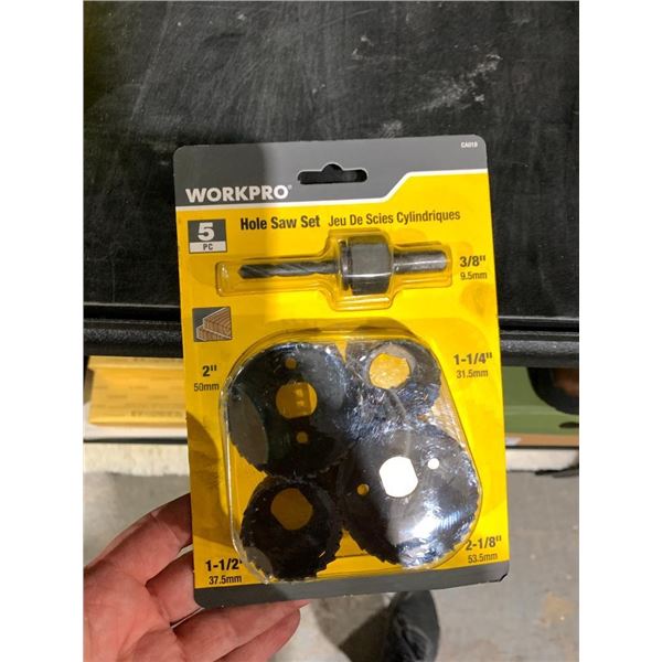 Workpro 5 piece hole saw set
