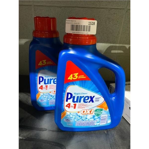 Purex laundry detergent 2 x 1.92L