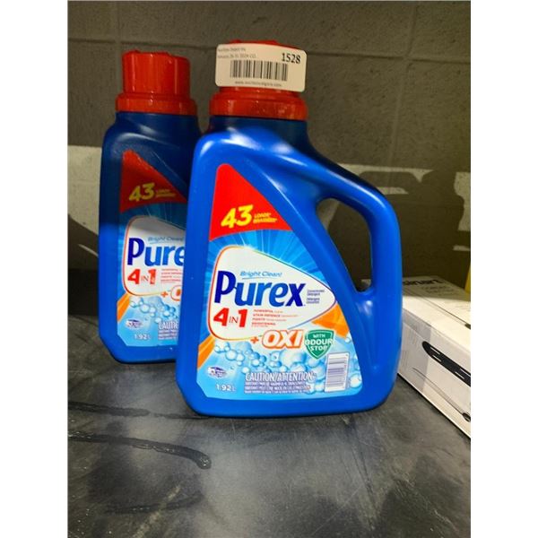 Purex laundry detergent 2 x 1.92L