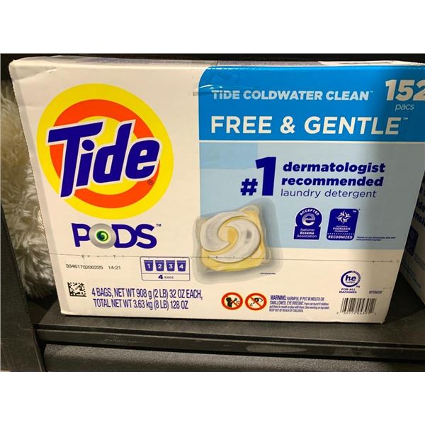 Tide laundry detergent pods, box of 152 pods