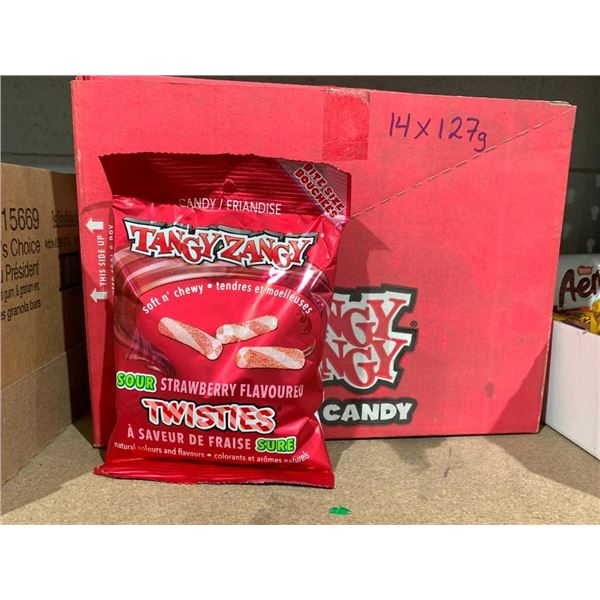 Tangy Zangy Sour Strawberry Twisties 14 x 127g