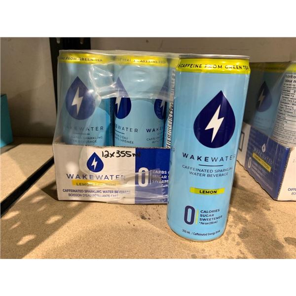 Wake water Lemon Caffeinated Sparkling Beverage 12x355ml