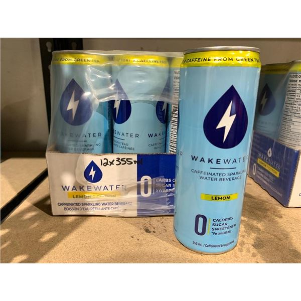 Wake water Lemon Caffeinated Sparkling Beverage 12x355ml