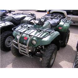*2001 Yamaha Big Bear Atv, Green, Vn# 5Y4Ah06Y61A003658