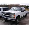 Image 1 : *1996 Chevy 1500 Pickup, White, Ai Bags, A/C, Tilt, All Power, Cd Player, Ext. Cab, Vn# 1Gcek19M3Te1