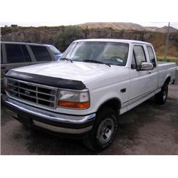 *1995 Ford F-150 Xlt Pickup, White, Air Bags, A/C, Cruise, Tilt, All Power, Tape Player, Vn# 1Ftex14