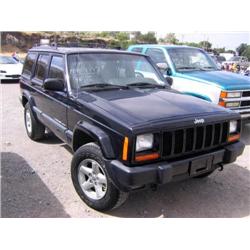 *1998 Jeep Cherokee Sport, Black, 4X4, Air Bags, A/C, Cruise, Tilt, All Power, Tape Player, Cd Playe