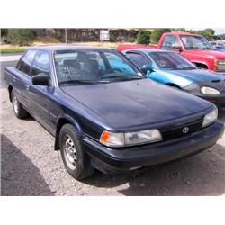 *1990 Toyota Camary 4Dr Car, Blue, A/C, Cd Player, Vn# 4T1Sv24Exl4207905