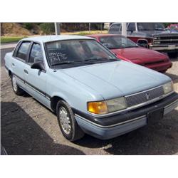 *1988 Mercury Topaz, Blue, A/C, Cruise, Tilt, All Power, Vn# 2Mepm37X7Jb621452