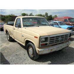 *1985 Ford F-150 Pickup, Tan, Cruise, Tommy Gate End Lift, Vn# 1Ftcf15H5Fpa41045