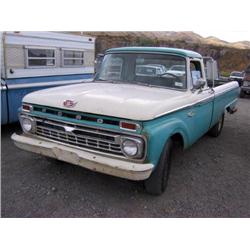 *1966 Ford F100 Custom Cab Truck, Green/White, Vn# F10Yk874140