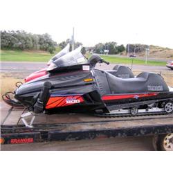 *1994 Yamaha Vmax 600 Snowmobile, Black, Vn# 8Cc001023