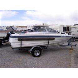 *1986 Bayliner Capri Cuddy Cabin Boat, White, 19', Vn# Byia25Cjj586 With Escort Boat Trailer