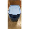 Image 2 : 6 SIZE LARGE RUBBERMAID TOTES AND LIDS, GOOD CONDITION