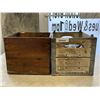 Image 1 : ANTIQUE CANADIAN BUTTER CRATE AND MILK CRATE W SOME BOTTLES