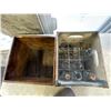 Image 2 : ANTIQUE CANADIAN BUTTER CRATE AND MILK CRATE W SOME BOTTLES