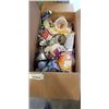 Image 1 : BOX OF MISC ITEMS - LIGHT BULBS, PACKING TAPE, TOOLS, ETC