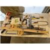 Image 1 : LOT OF ASSORTED HAND TOOLS, RULERS, LEVEL, ETC