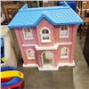 Image 2 : KIDS DOLL HOUSE AND OUTDOOR STORAGE BIN W/ MEGA BLOCKS