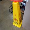 Image 2 : CASE OF 5 NEW 36 INCH WET FLOOR SIGN CAUTION CONES WITH ATTACHABLE RED SIGN