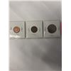 Image 2 : 3 SPECIAL CANDIAN CENTS - 1920 LAST LARGE CENT, 1920 FIRST SMALL CENT, 2012 LAST YEAR OF THE PENNY (