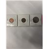 Image 2 : 3 SPECIAL CANDIAN CENTS - 1920 LAST LARGE CENT, 1920 FIRST SMALL CENT, 2012 LAST YEAR OF THE PENNY (