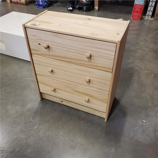 PINE 3 DRAWER DRESSER  2.5FT X 2FT