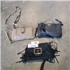 Image 1 : KARL LAGERFIELD CLUTCH WITH 2 OTHER DESIGNER PURSES