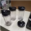 Image 2 : NINJA FOODI BLENDER WITH 3 NINJA CUPS AND SINGLE BLADE TESTED AND WORKING