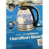 Image 2 : HAMILTON BEACH COMPACT ELECTRIC KETTLE - 1L - GLASS, TESTED WORKING - RETAIL $39