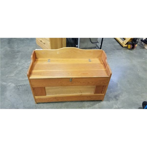 WOOD STORAGE BENCH