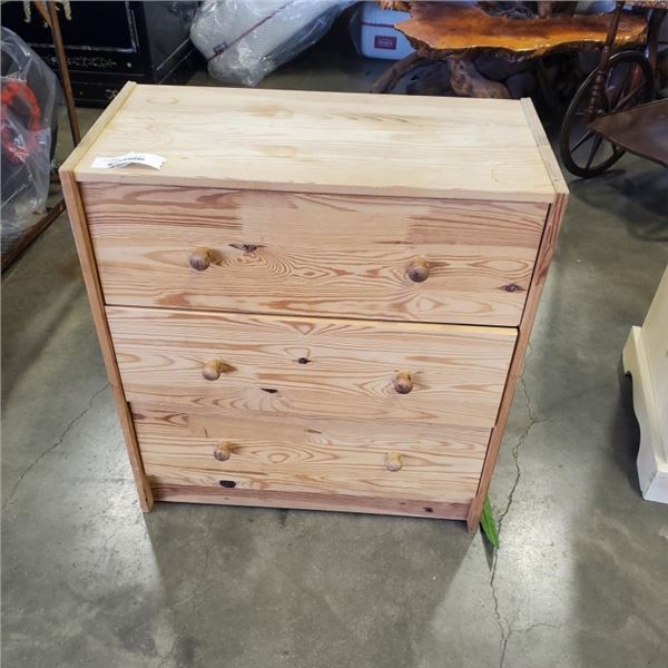 3 DRAWER PINE STORAGE DRESSER