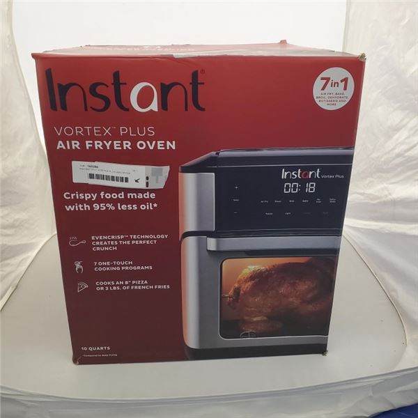 INSTANT POT VORTEX PLUS AIR FRYER OVEN 10QT - TESTED WORKING, RETAIL $199