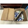 Image 1 : BOX OF NEW SPRAY NOZZLES AND BOF WITH NEW PUSH BROOM HEAD, NOZZLES, BOWL CLEANER