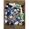 Image 3 : BOX OF NEW SPRAY NOZZLES AND BOF WITH NEW PUSH BROOM HEAD, NOZZLES, BOWL CLEANER